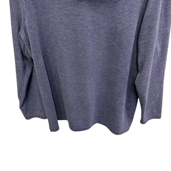 Chico’s super soft blue striped cowl neck pullover sweater Size XL - Picture 3 of 11